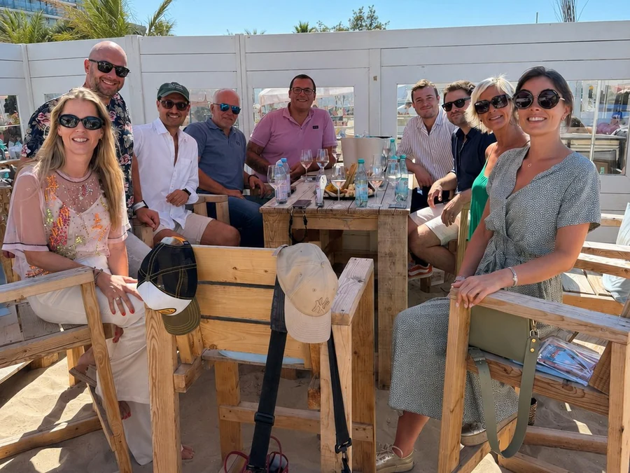 The Java Distribution sales team together at a client event