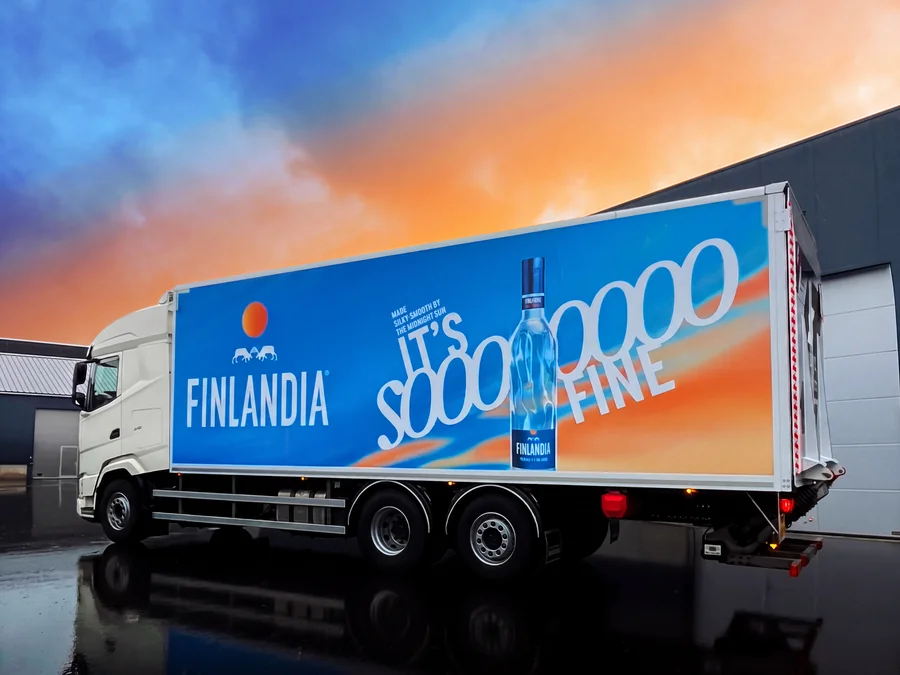 Java Distribution branded delivery truck